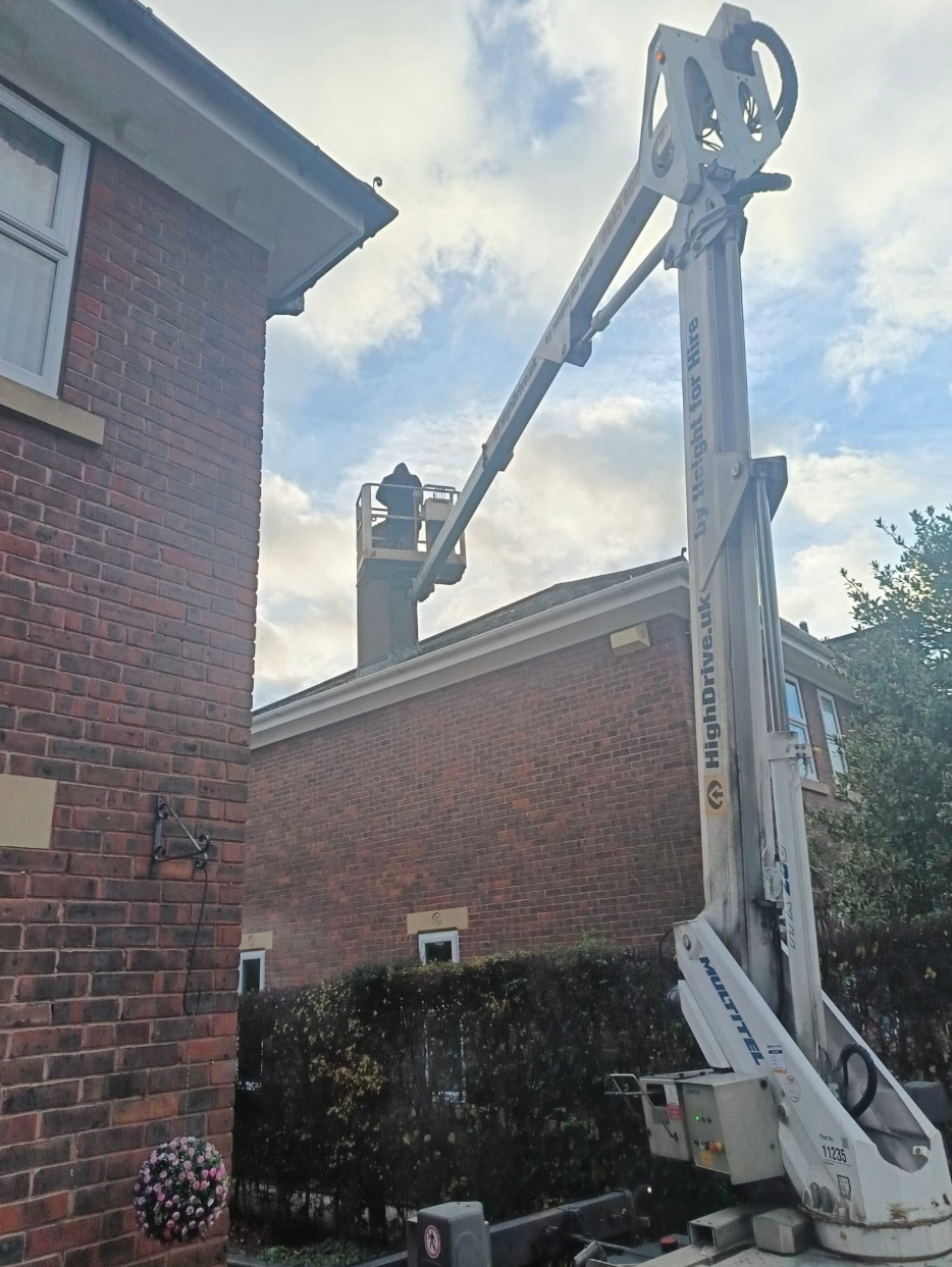 Aerial lift access for roof inspection